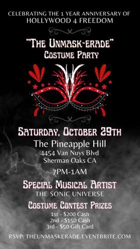 Sherman Oaks, California - Oct 29, 2022 - Hollywood 4 Freedom The Unmask-Erade Costume Party