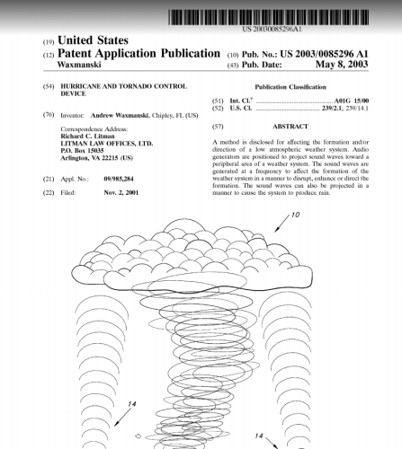 Hurricane-and-tornado-control-device-0AUS-20030085296-2003