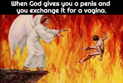 When God gives you a penis and you exchange it for a vagina