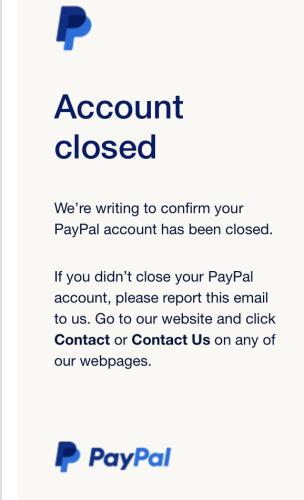 PayPal Is Closed