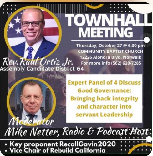 Norwalk, California - Oct 27, 2022 - Townhall Meeting