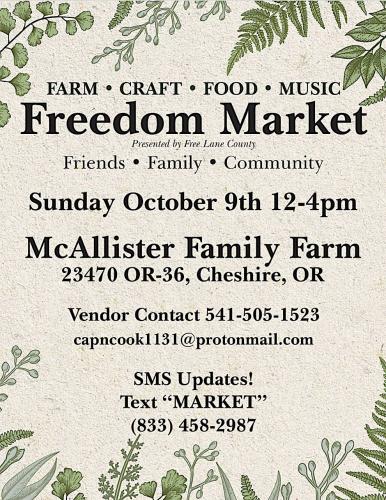 Cheshire, Oregon - Oct 9, 2022 - Freedom Market