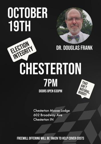 Chesterton, Indiana - Oct 19, 2022 - Dr. Douglas Frank