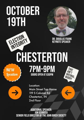 Chesterton, Indiana - Oct 19, 2022 - Dr. Douglas Frank