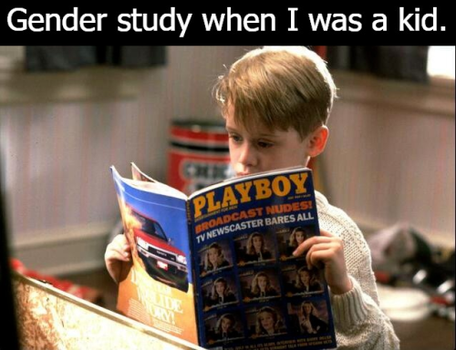 Gender study when I was a kid