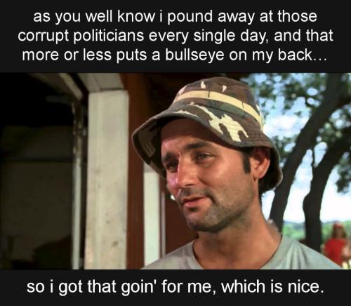i pound away at those corrupt politicians