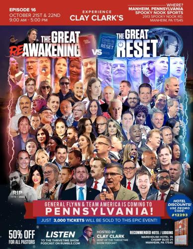 Manheim, Pennsylvania - Oct 21 & 22, 2022 - The Great Awakening vs The Great Reset