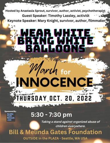 Seattle, Washington - Oct 20, 2022 - March for Innocence