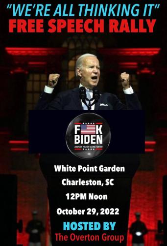 Charleston, South Carolina - Oct 29, 2022 - Free Speech Rally