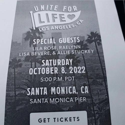 Santa Monica, California - Oct 8, 2022 - Unite for Life