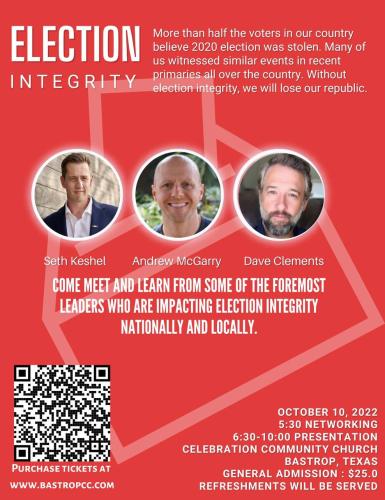 Bastrop, Texas - Oct 10, 2022 - Election Integrity