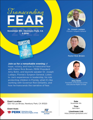 Newbury Park, California - Nov 5, 2022 - Transcending Fear