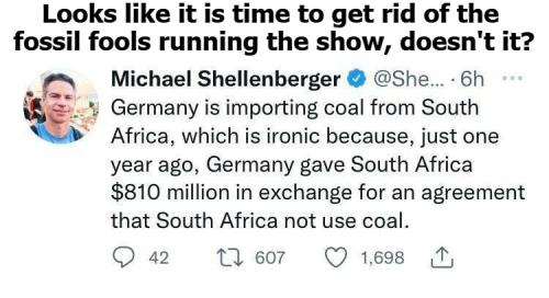 Germany is importing coal from South Africa