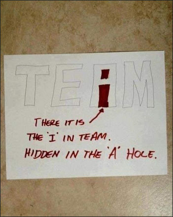 there is no i in the word team