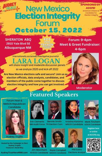 Albuquerque, New Mexico - Oct 15, 2022 - New Mexico Election Integrity Forum