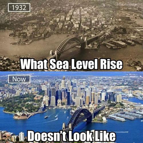 climate hoax sea level rise sydney 1932 vs now