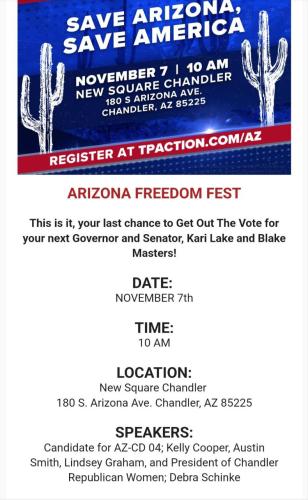 Chandler,Arizona - Nov 7, 2022 - Freedom Fest