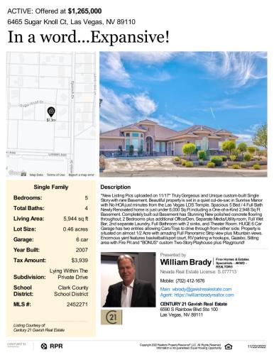 In a Word...Expansive - 6465 Sugar Knoll Ct, Las Vegas, NV 89110