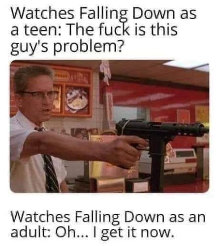 falling down