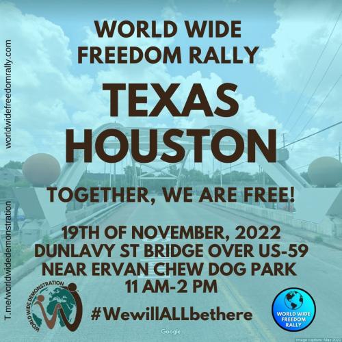 Houston, Texas - Nov 19, 2022 - Rally for Freedom