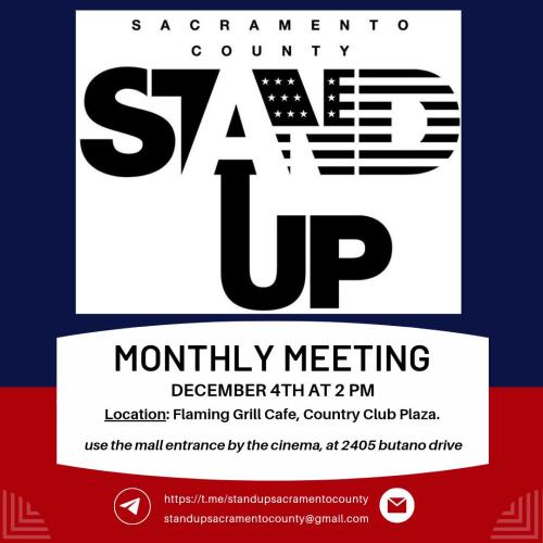 Sacramento, California - Dec 4, 2022 - Meeting of Stand Up Sacramento