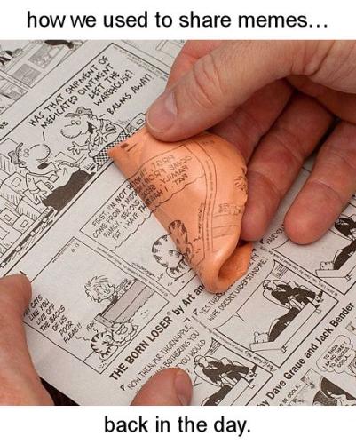 how we used to share memes