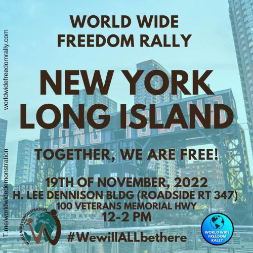 Long Island, New York - Nov 19, 2022 - Rally for Freedom
