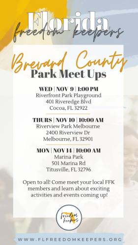 Brevard County, Florida - Freedom Keepers Park Meet-Up - Various Dates and Locations