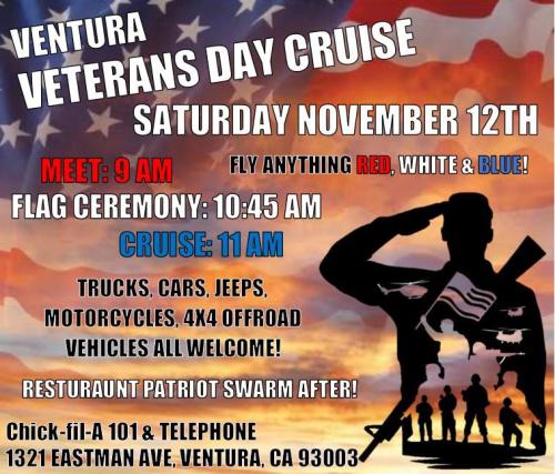 Ventura, California - Nov 12, 2022 - Veteran's Day Cruise