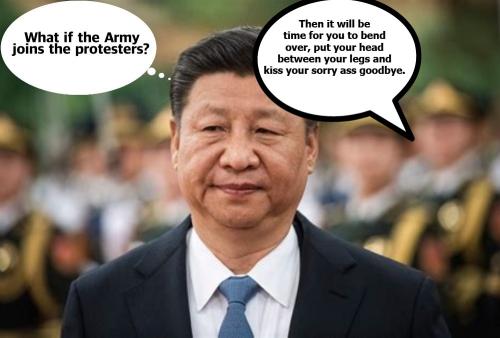 Xi What if the army joins the protestors