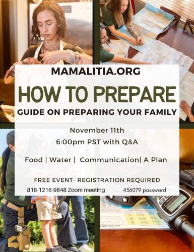 Via Zoom - Nov 11, 2022 - How to Prepare -  Guide on Preparing Your Family