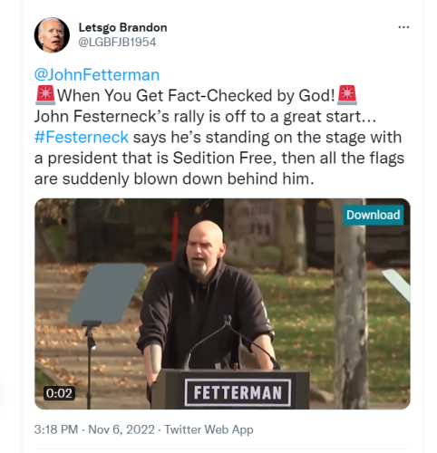 Letsgo Brandon trolling John Festerneck