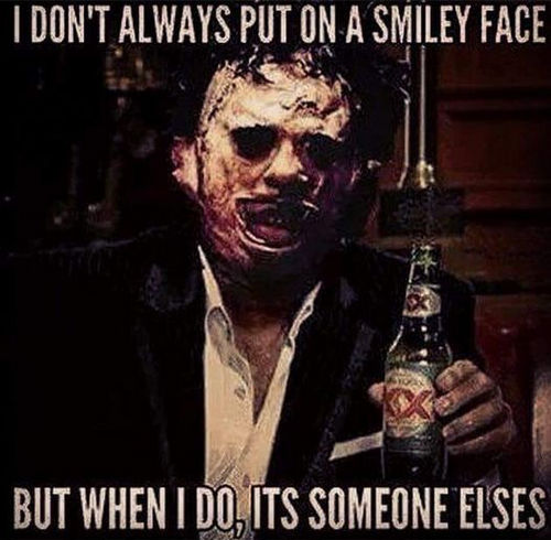 put on a smiley face