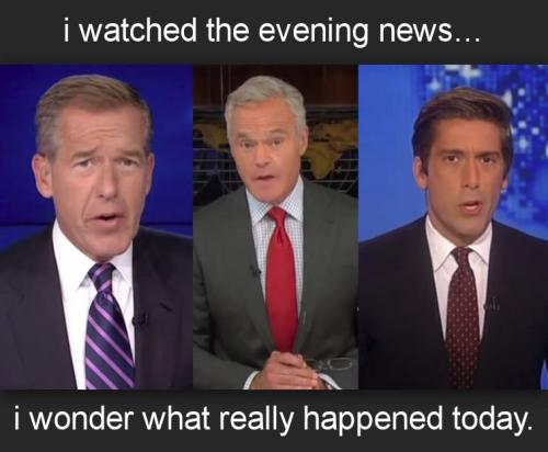 i watched the evening news