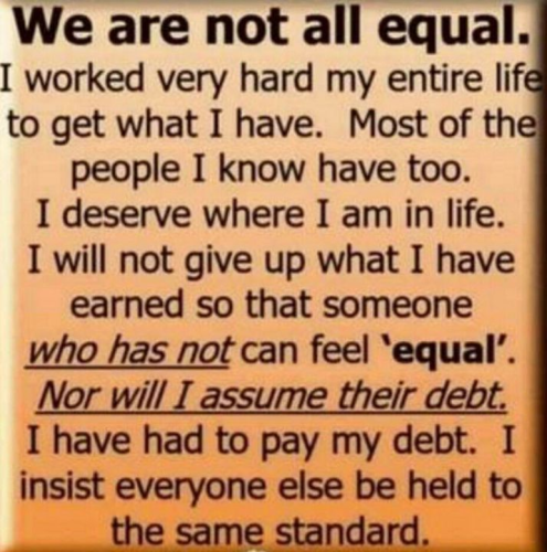 we are not equal