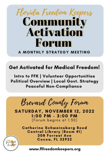 Cocoa, Florida - Nov 12, 2022 - Freedom Keepers Meeting