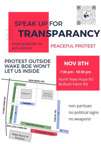 Wake County, North Carolina - Nov 8, 2022 - Peaceful Protest