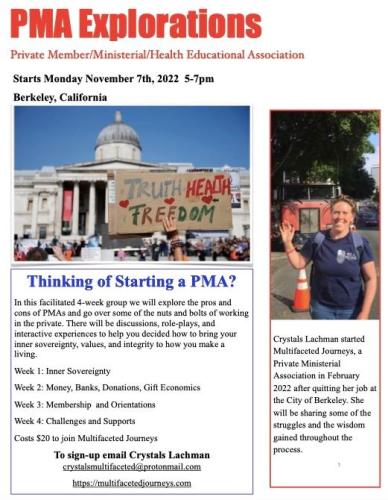 Berkeley, California - Nov 7, 2022 - How to Start a PMA