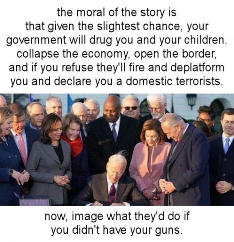 just imagine what theyll do if you didnt have firearms