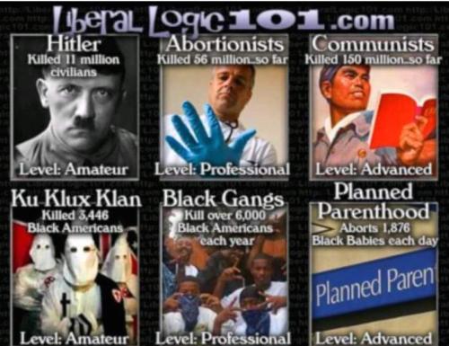 abortion black gangs blm kkk hitler communists atrocity mass murder liberal logic hitler vs communist kkk bladk gangs planned parenthood racist abortion