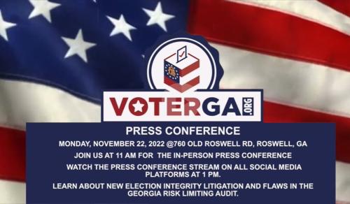 Rosewell, Georgia - Nov 22, 2022 - Press Conference Election Integrity Litigation