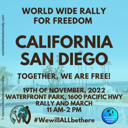 San Diego, California - Nov 19, 2022 - Rally for Freedom