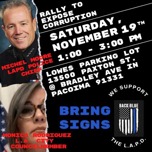 Pacoima, California - Nov 19, 2022 - Rally to Expose Coruption