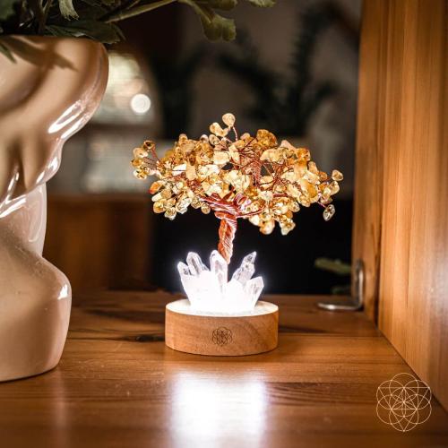 Golden Citrine Crystal Tree - Abundance Health Energy