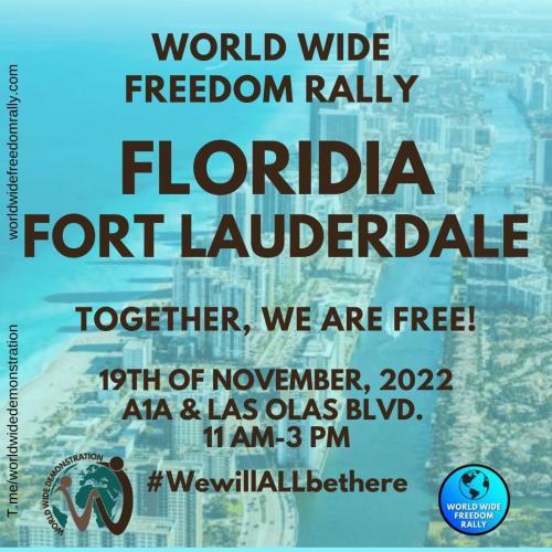 Fort Lauderdale, Florida - Nov 19, 2022 - Freedom Rally