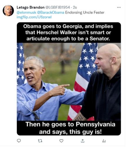 Somewhere in Kenya a village is missing its idiot Obama Fetterman