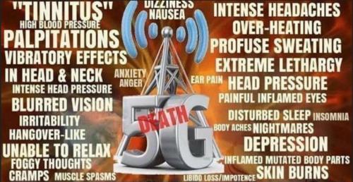 5G EMF radiation sensitivity symptoms