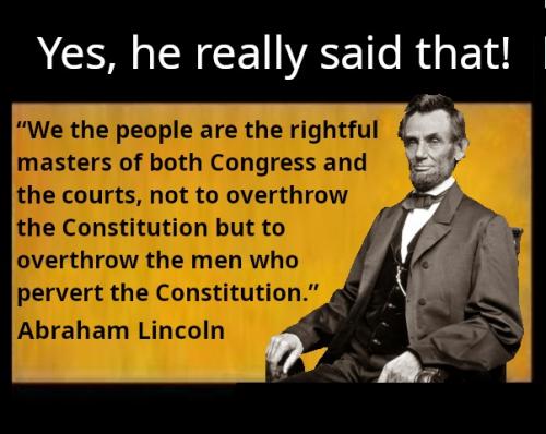 Abraham Lincold said this