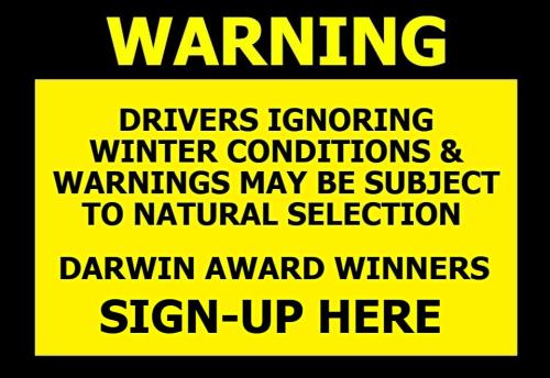 Natural Selection warning sign