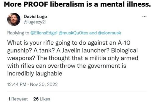 More PROOF liberalism is a mental illness.